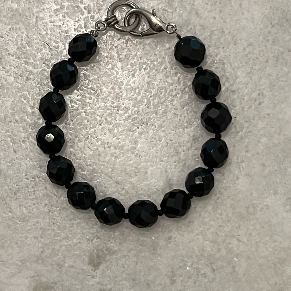Czech crystal black bracelet